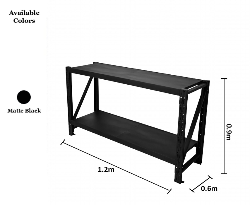 1.2m x 0.9m x 0.6m 400KG (W x H x D) Heavy Duty Workbench – Available in Mettle Black and Grey