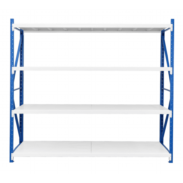 2.0m x 1.8m x 0.6m 800KG (W x H x D) Heavy Duty Shelving – Available in Mettle Black, Grey, Blue & Grey, Blue & Orange, Black & Orange