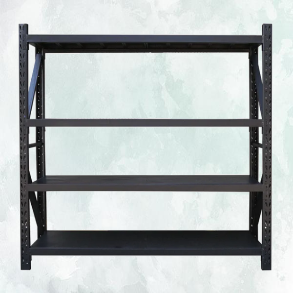 2.4m x 2.0m x 0.6m 800KG (W x H x D) Heavy Duty Shelving – Available in Mettle Black