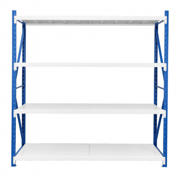 2.0m x 2.0m x 0.6m 800KG (W x H x D) Heavy Duty Shelving – Available in Mettle Black, Grey, Blue & Grey, Blue & Orange, Black & Orange