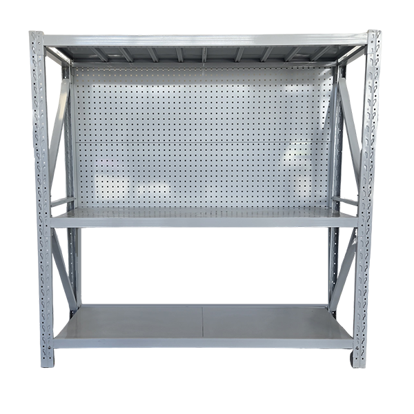 2.0m x 2.0m x 0.6m 600KG (W x H x D) Heavy Duty Pegboard Shelving – Available in Mettle Black and Grey