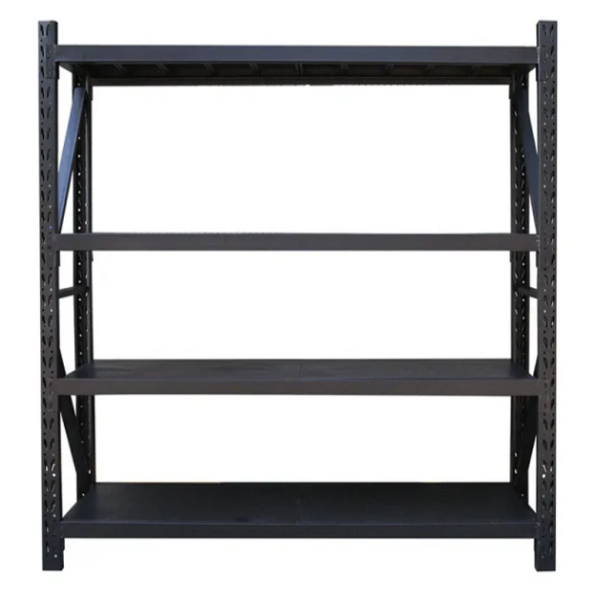 2.4m x 2.4m x 0.6m 800KG (W x H x D) Heavy Duty Shelving – Available in Mettle Black