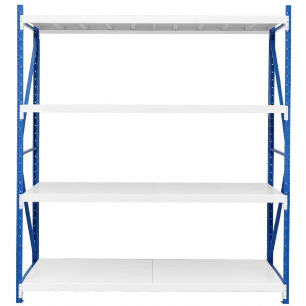 2.0m x 2.4m x 0.6m 800KG (W x H x D) Heavy Duty Shelving – Available in Mettle Black, Grey, Blue & Grey, Blue & Orange, Black & Orange